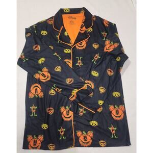 Disney Mickey mouse Halloween pumpkin Pajamas set men's XS